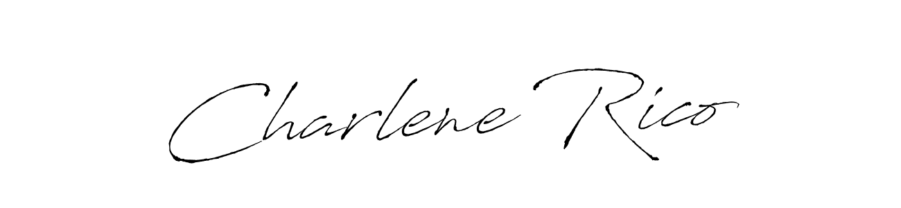 Charlene Rico stylish signature style. Best Handwritten Sign (Antro_Vectra) for my name. Handwritten Signature Collection Ideas for my name Charlene Rico. Charlene Rico signature style 6 images and pictures png