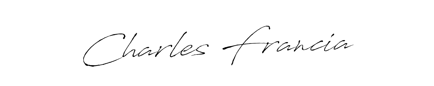 Antro_Vectra is a professional signature style that is perfect for those who want to add a touch of class to their signature. It is also a great choice for those who want to make their signature more unique. Get Charles Francia name to fancy signature for free. Charles Francia signature style 6 images and pictures png