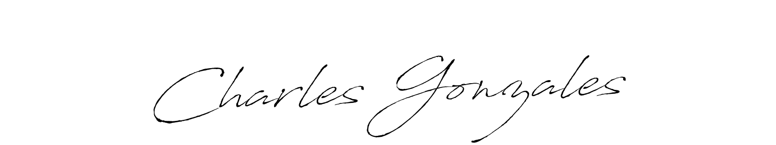 Create a beautiful signature design for name Charles Gonzales. With this signature (Antro_Vectra) fonts, you can make a handwritten signature for free. Charles Gonzales signature style 6 images and pictures png