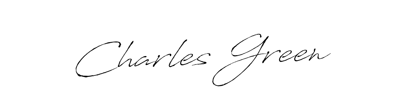 Make a beautiful signature design for name Charles Green. With this signature (Antro_Vectra) style, you can create a handwritten signature for free. Charles Green signature style 6 images and pictures png