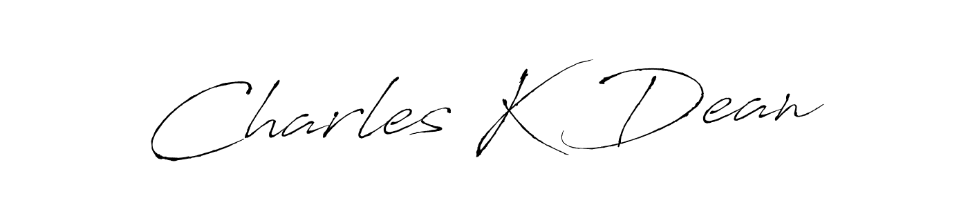 Make a beautiful signature design for name Charles K Dean. With this signature (Antro_Vectra) style, you can create a handwritten signature for free. Charles K Dean signature style 6 images and pictures png