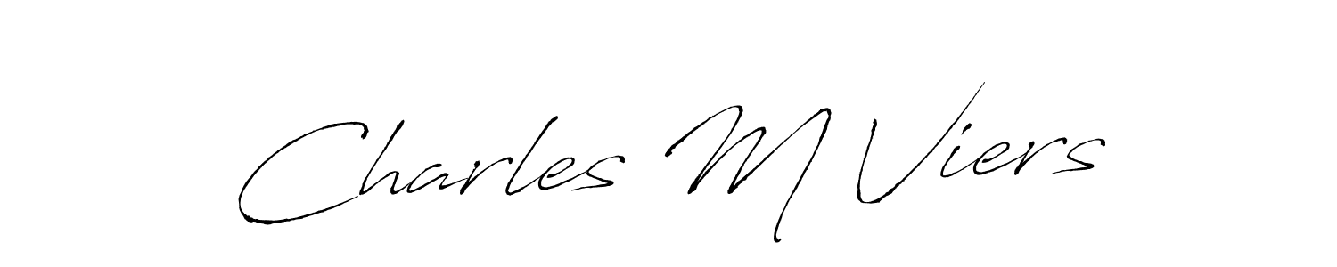 The best way (Antro_Vectra) to make a short signature is to pick only two or three words in your name. The name Charles M Viers include a total of six letters. For converting this name. Charles M Viers signature style 6 images and pictures png