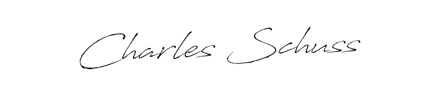 Charles Schuss stylish signature style. Best Handwritten Sign (Antro_Vectra) for my name. Handwritten Signature Collection Ideas for my name Charles Schuss. Charles Schuss signature style 6 images and pictures png