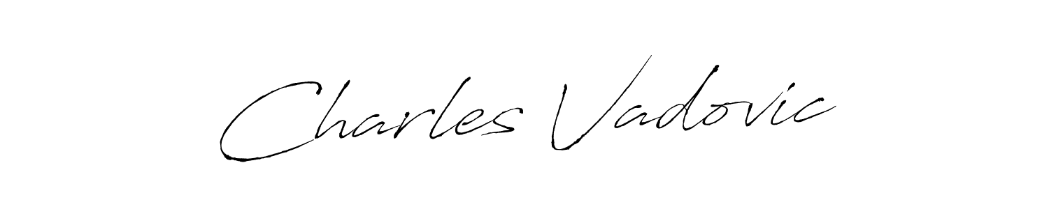 Charles Vadovic stylish signature style. Best Handwritten Sign (Antro_Vectra) for my name. Handwritten Signature Collection Ideas for my name Charles Vadovic. Charles Vadovic signature style 6 images and pictures png