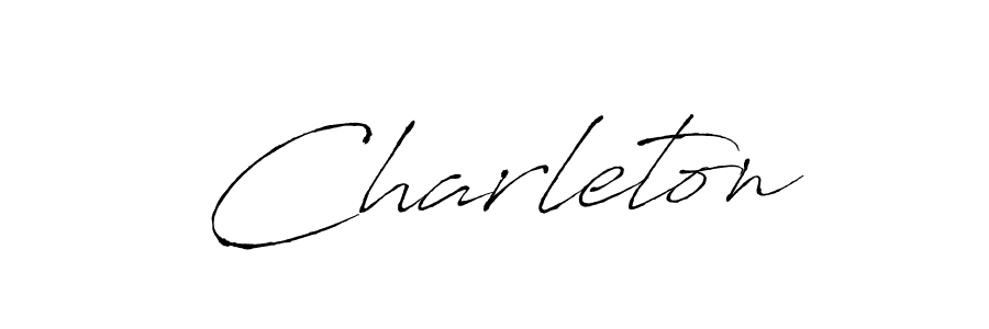 Make a beautiful signature design for name Charleton. With this signature (Antro_Vectra) style, you can create a handwritten signature for free. Charleton signature style 6 images and pictures png