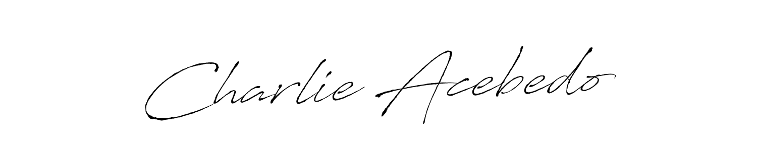 Create a beautiful signature design for name Charlie Acebedo. With this signature (Antro_Vectra) fonts, you can make a handwritten signature for free. Charlie Acebedo signature style 6 images and pictures png