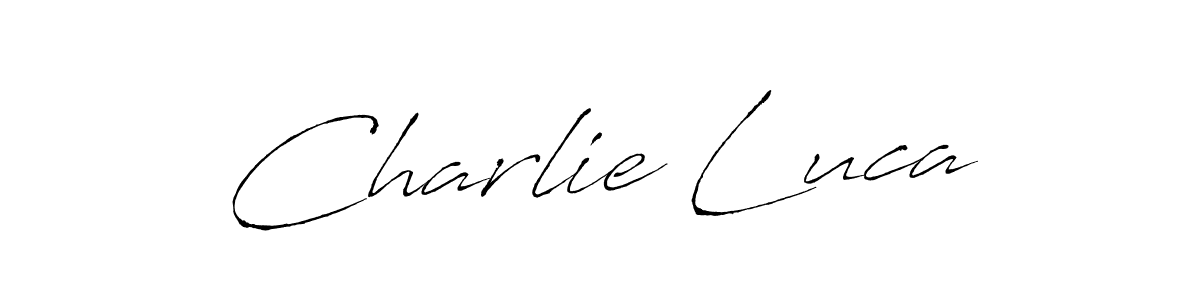 Charlie Luca stylish signature style. Best Handwritten Sign (Antro_Vectra) for my name. Handwritten Signature Collection Ideas for my name Charlie Luca. Charlie Luca signature style 6 images and pictures png