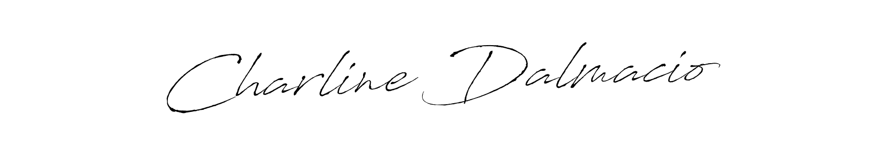 The best way (Antro_Vectra) to make a short signature is to pick only two or three words in your name. The name Charline Dalmacio include a total of six letters. For converting this name. Charline Dalmacio signature style 6 images and pictures png