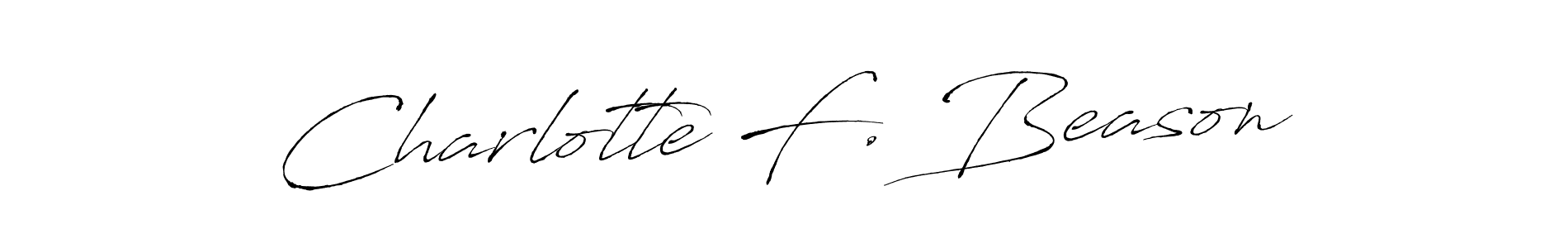 Charlotte F. Beason stylish signature style. Best Handwritten Sign (Antro_Vectra) for my name. Handwritten Signature Collection Ideas for my name Charlotte F. Beason. Charlotte F. Beason signature style 6 images and pictures png