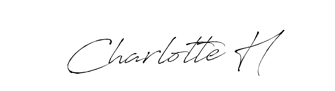 How to make Charlotte H name signature. Use Antro_Vectra style for creating short signs online. This is the latest handwritten sign. Charlotte H signature style 6 images and pictures png
