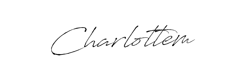 Charlottem stylish signature style. Best Handwritten Sign (Antro_Vectra) for my name. Handwritten Signature Collection Ideas for my name Charlottem. Charlottem signature style 6 images and pictures png