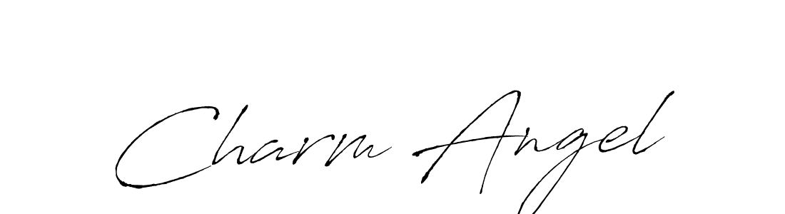 Use a signature maker to create a handwritten signature online. With this signature software, you can design (Antro_Vectra) your own signature for name Charm Angel. Charm Angel signature style 6 images and pictures png