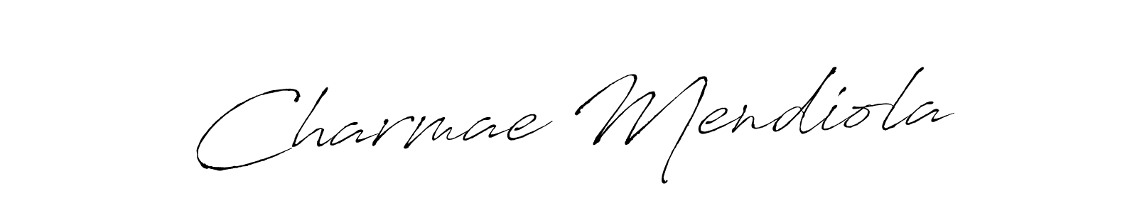Make a beautiful signature design for name Charmae Mendiola. With this signature (Antro_Vectra) style, you can create a handwritten signature for free. Charmae Mendiola signature style 6 images and pictures png