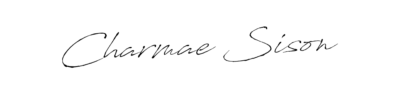 How to make Charmae Sison name signature. Use Antro_Vectra style for creating short signs online. This is the latest handwritten sign. Charmae Sison signature style 6 images and pictures png