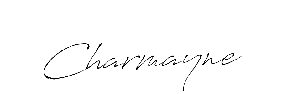 Use a signature maker to create a handwritten signature online. With this signature software, you can design (Antro_Vectra) your own signature for name Charmayne. Charmayne signature style 6 images and pictures png