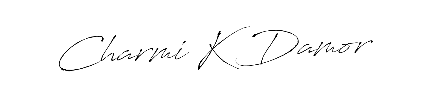 Charmi K Damor stylish signature style. Best Handwritten Sign (Antro_Vectra) for my name. Handwritten Signature Collection Ideas for my name Charmi K Damor. Charmi K Damor signature style 6 images and pictures png