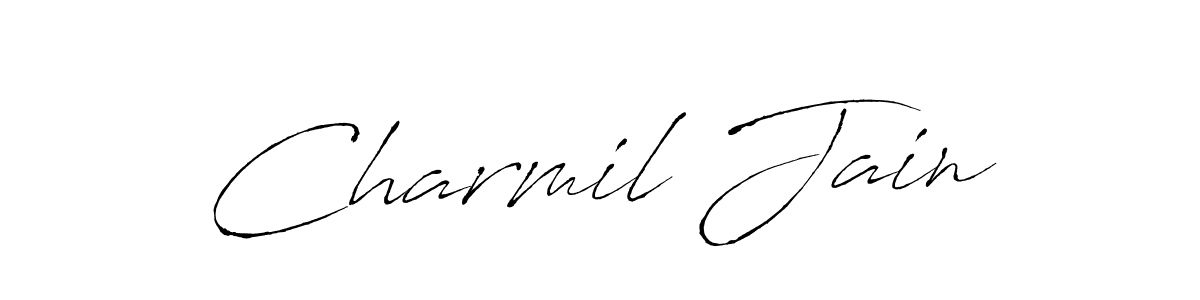 Use a signature maker to create a handwritten signature online. With this signature software, you can design (Antro_Vectra) your own signature for name Charmil Jain. Charmil Jain signature style 6 images and pictures png