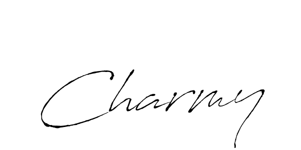 Make a beautiful signature design for name Charmy. With this signature (Antro_Vectra) style, you can create a handwritten signature for free. Charmy signature style 6 images and pictures png