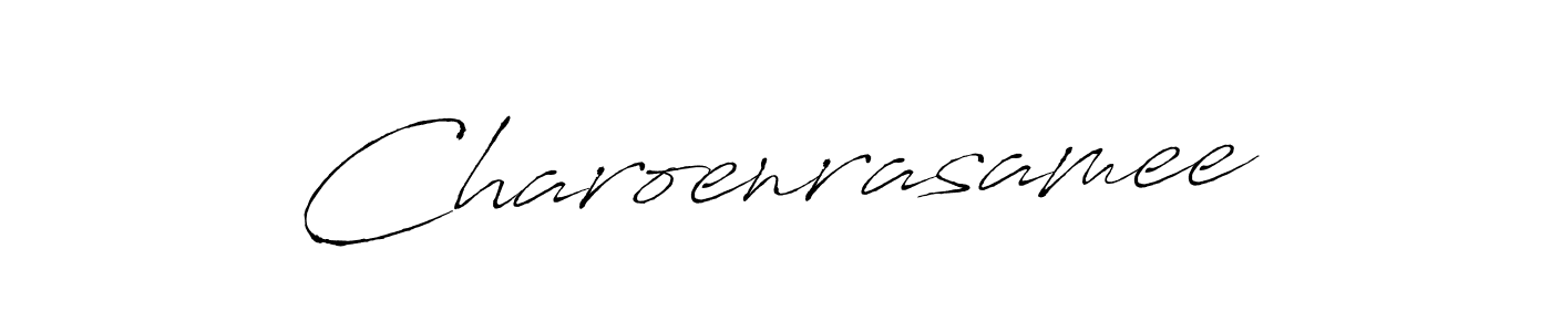 How to make Charoenrasamee signature? Antro_Vectra is a professional autograph style. Create handwritten signature for Charoenrasamee name. Charoenrasamee signature style 6 images and pictures png