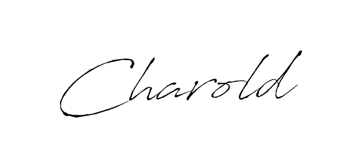 Design your own signature with our free online signature maker. With this signature software, you can create a handwritten (Antro_Vectra) signature for name Charold. Charold signature style 6 images and pictures png