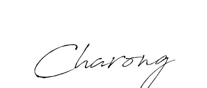 Design your own signature with our free online signature maker. With this signature software, you can create a handwritten (Antro_Vectra) signature for name Charong. Charong signature style 6 images and pictures png