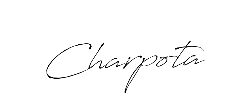 Design your own signature with our free online signature maker. With this signature software, you can create a handwritten (Antro_Vectra) signature for name Charpota. Charpota signature style 6 images and pictures png