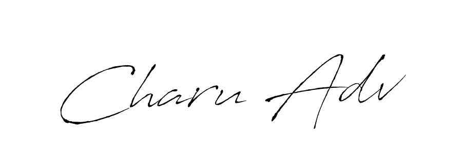 Make a beautiful signature design for name Charu Adv. With this signature (Antro_Vectra) style, you can create a handwritten signature for free. Charu Adv signature style 6 images and pictures png