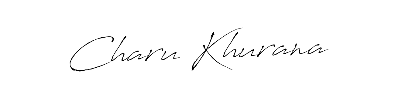 You can use this online signature creator to create a handwritten signature for the name Charu Khurana. This is the best online autograph maker. Charu Khurana signature style 6 images and pictures png