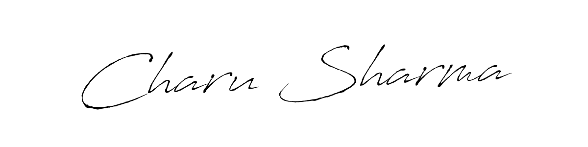 Also we have Charu Sharma name is the best signature style. Create professional handwritten signature collection using Antro_Vectra autograph style. Charu Sharma signature style 6 images and pictures png