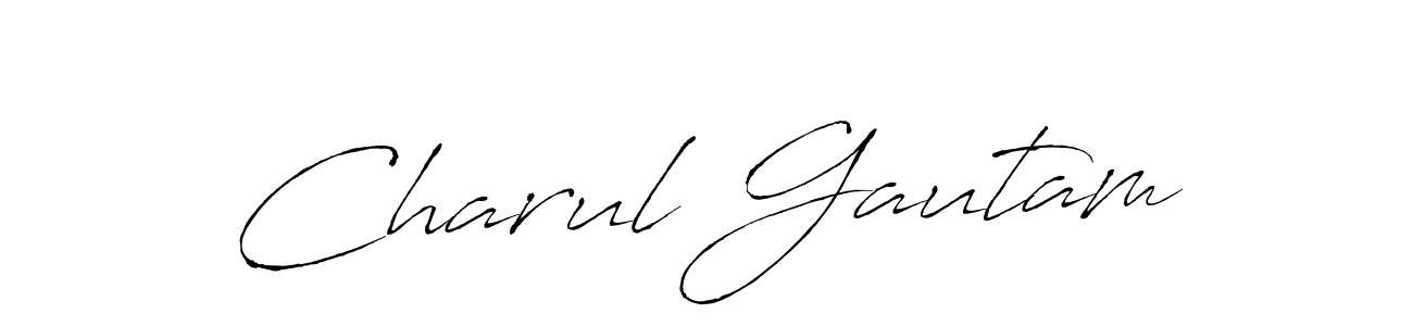 Create a beautiful signature design for name Charul Gautam. With this signature (Antro_Vectra) fonts, you can make a handwritten signature for free. Charul Gautam signature style 6 images and pictures png