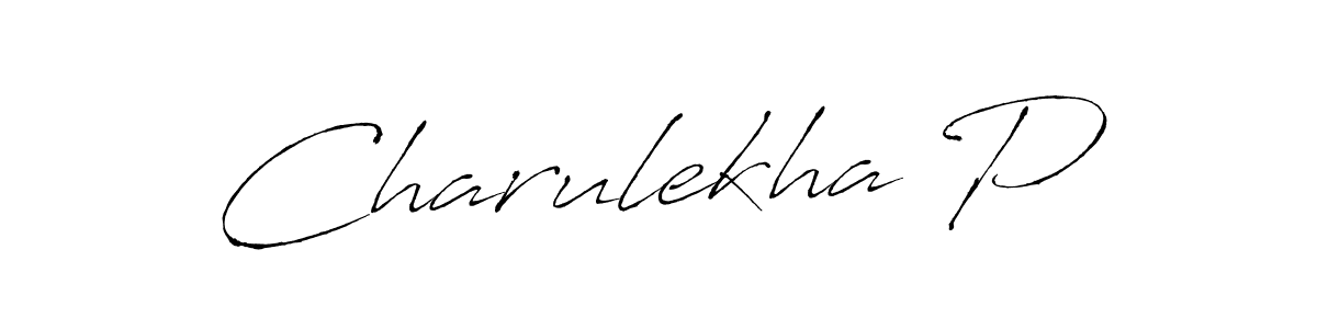 Charulekha P stylish signature style. Best Handwritten Sign (Antro_Vectra) for my name. Handwritten Signature Collection Ideas for my name Charulekha P. Charulekha P signature style 6 images and pictures png