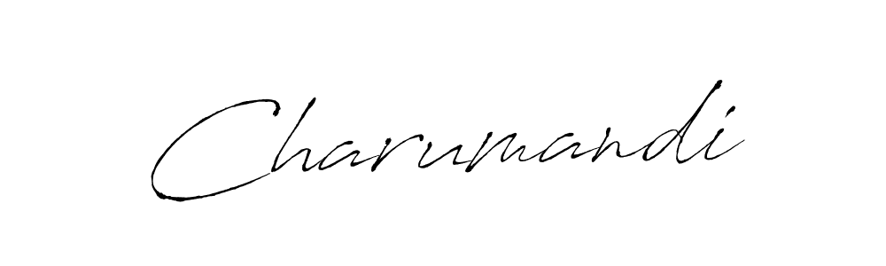 How to make Charumandi name signature. Use Antro_Vectra style for creating short signs online. This is the latest handwritten sign. Charumandi signature style 6 images and pictures png