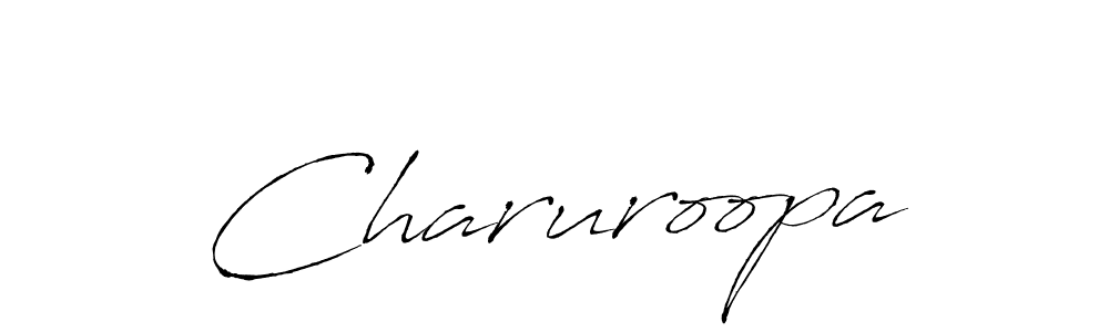 You should practise on your own different ways (Antro_Vectra) to write your name (Charuroopa) in signature. don't let someone else do it for you. Charuroopa signature style 6 images and pictures png