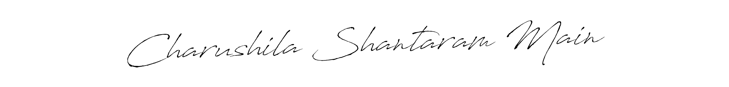 How to make Charushila Shantaram Main name signature. Use Antro_Vectra style for creating short signs online. This is the latest handwritten sign. Charushila Shantaram Main signature style 6 images and pictures png