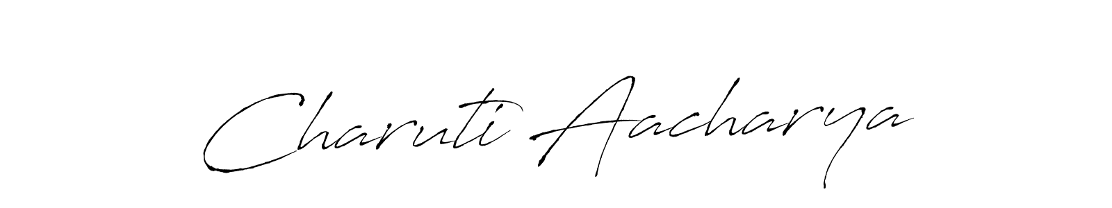 You should practise on your own different ways (Antro_Vectra) to write your name (Charuti Aacharya) in signature. don't let someone else do it for you. Charuti Aacharya signature style 6 images and pictures png