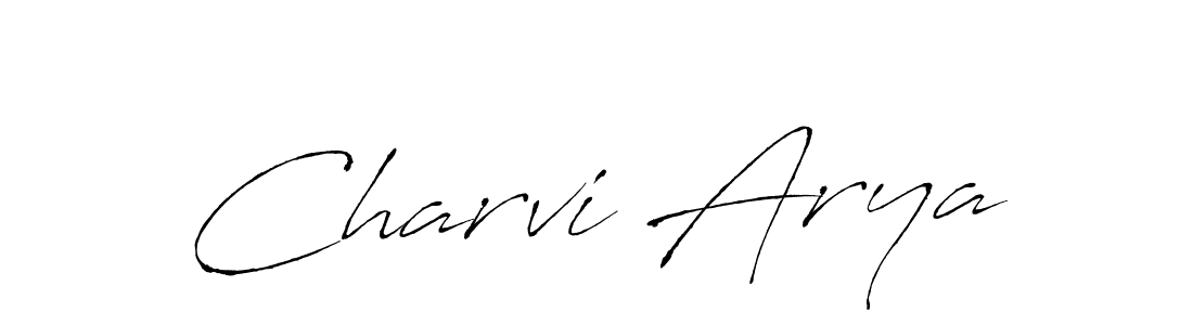 How to make Charvi Arya name signature. Use Antro_Vectra style for creating short signs online. This is the latest handwritten sign. Charvi Arya signature style 6 images and pictures png