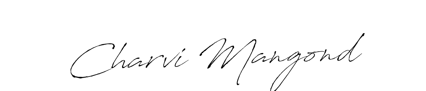 See photos of Charvi Mangond official signature by Spectra . Check more albums & portfolios. Read reviews & check more about Antro_Vectra font. Charvi Mangond signature style 6 images and pictures png