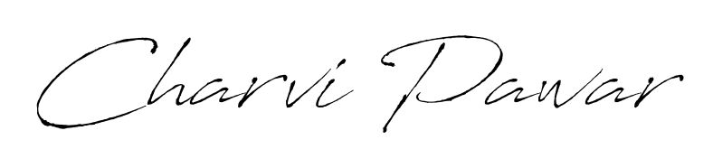 Create an unforgettable impression when signing with Charvi Pawar name styled in Antro_Vectra typography. 100% free online generator. Charvi Pawar signature style 6 images and pictures png