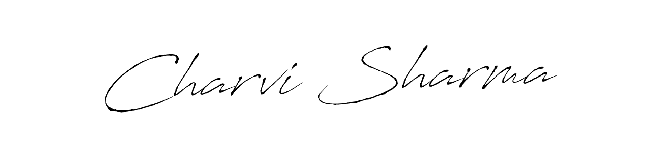 How to make Charvi Sharma name signature. Use Antro_Vectra style for creating short signs online. This is the latest handwritten sign. Charvi Sharma signature style 6 images and pictures png