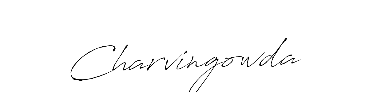 Make a beautiful signature design for name Charvingowda. With this signature (Antro_Vectra) style, you can create a handwritten signature for free. Charvingowda signature style 6 images and pictures png