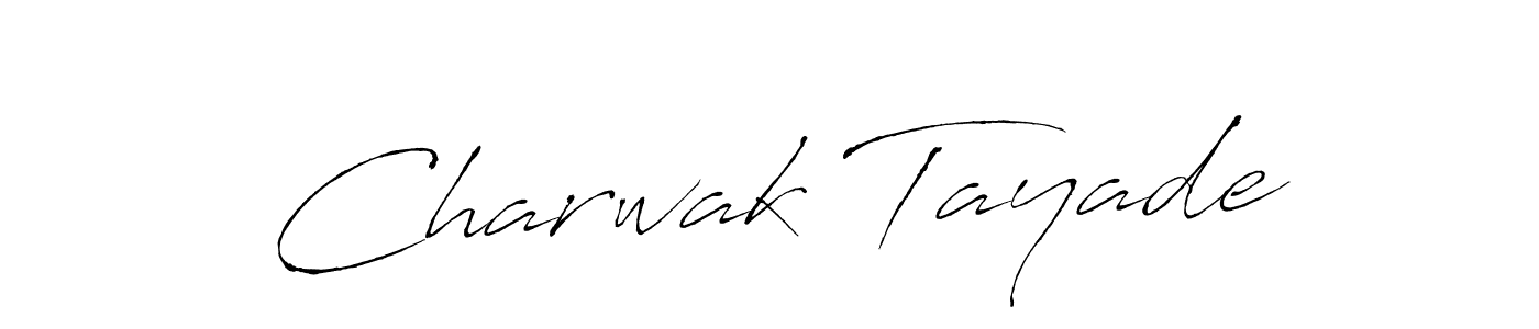 Create a beautiful signature design for name Charwak Tayade. With this signature (Antro_Vectra) fonts, you can make a handwritten signature for free. Charwak Tayade signature style 6 images and pictures png