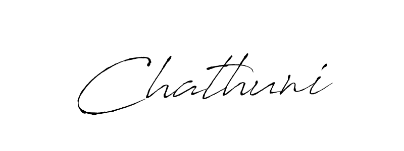 How to make Chathuni signature? Antro_Vectra is a professional autograph style. Create handwritten signature for Chathuni name. Chathuni signature style 6 images and pictures png