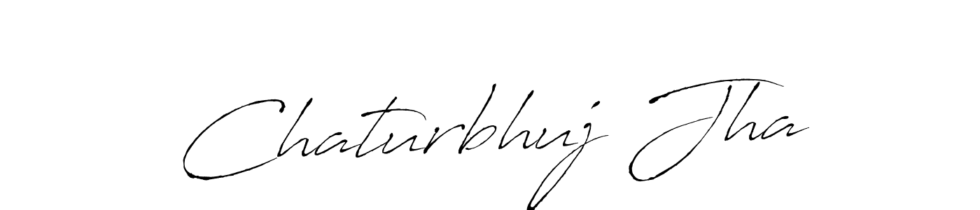 Make a beautiful signature design for name Chaturbhuj Jha. With this signature (Antro_Vectra) style, you can create a handwritten signature for free. Chaturbhuj Jha signature style 6 images and pictures png