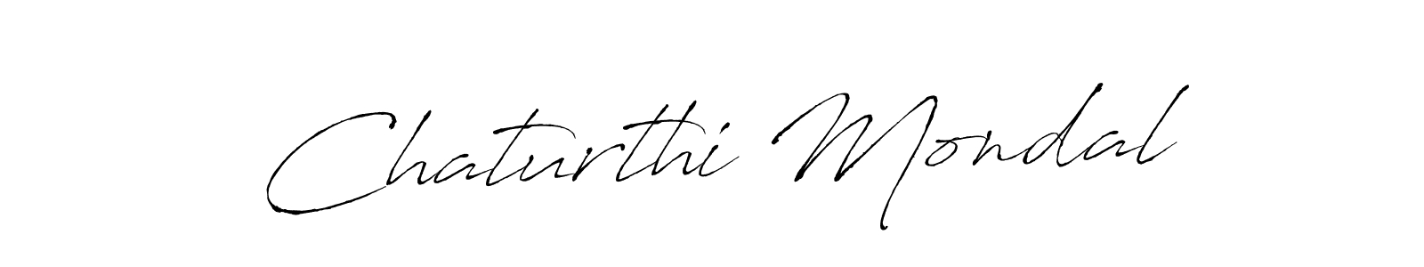 How to make Chaturthi Mondal name signature. Use Antro_Vectra style for creating short signs online. This is the latest handwritten sign. Chaturthi Mondal signature style 6 images and pictures png