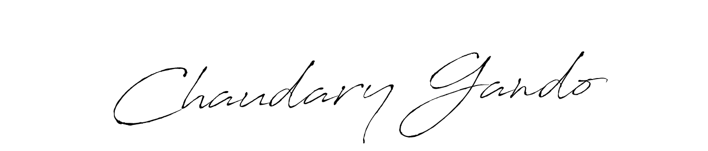 You should practise on your own different ways (Antro_Vectra) to write your name (Chaudary Gando) in signature. don't let someone else do it for you. Chaudary Gando signature style 6 images and pictures png