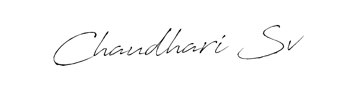 This is the best signature style for the Chaudhari Sv name. Also you like these signature font (Antro_Vectra). Mix name signature. Chaudhari Sv signature style 6 images and pictures png