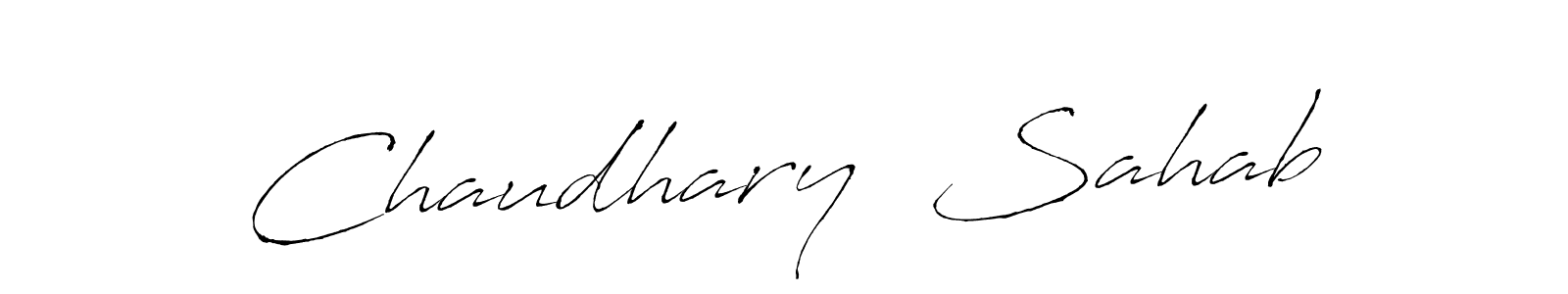 This is the best signature style for the Chaudhary  Sahab name. Also you like these signature font (Antro_Vectra). Mix name signature. Chaudhary  Sahab signature style 6 images and pictures png