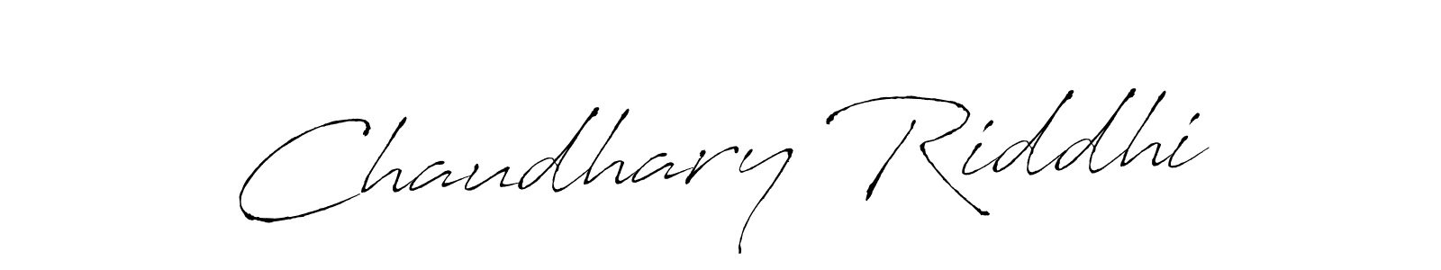 Make a beautiful signature design for name Chaudhary Riddhi. With this signature (Antro_Vectra) style, you can create a handwritten signature for free. Chaudhary Riddhi signature style 6 images and pictures png