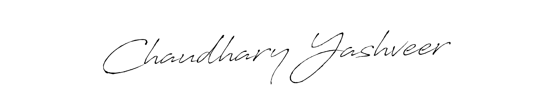 How to make Chaudhary Yashveer name signature. Use Antro_Vectra style for creating short signs online. This is the latest handwritten sign. Chaudhary Yashveer signature style 6 images and pictures png