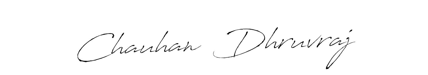 Create a beautiful signature design for name Chauhan  Dhruvraj. With this signature (Antro_Vectra) fonts, you can make a handwritten signature for free. Chauhan  Dhruvraj signature style 6 images and pictures png